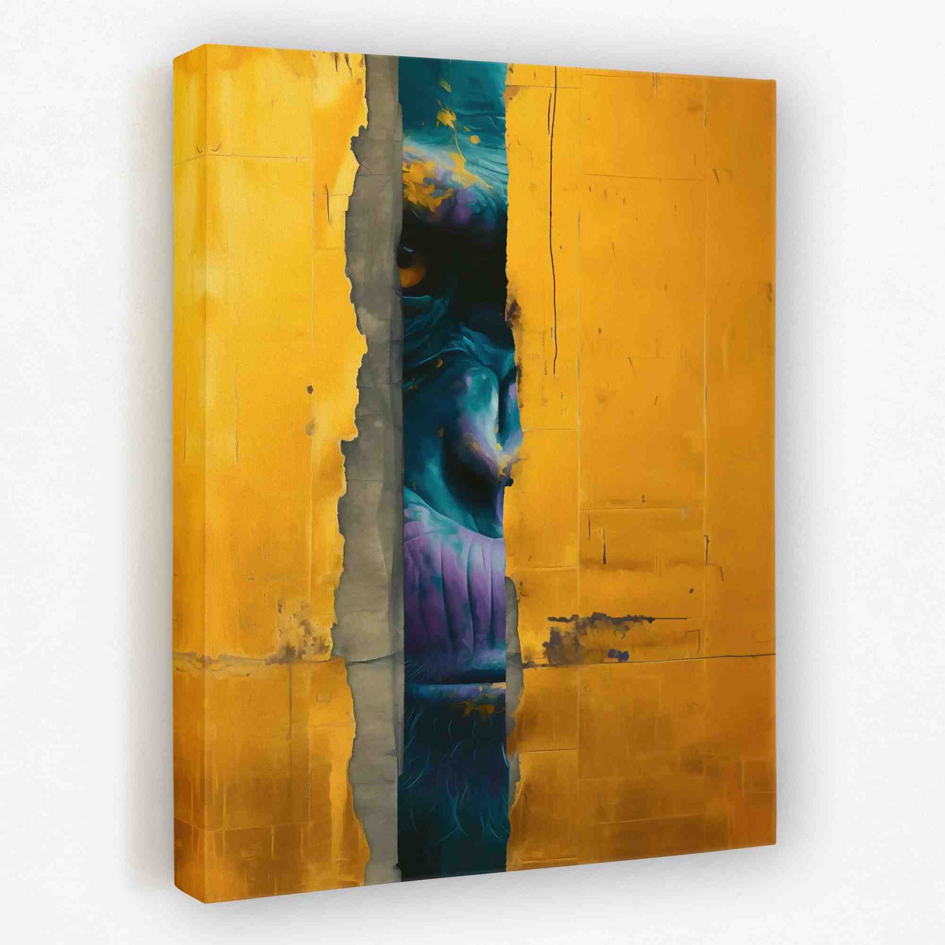 Gorilla Gold - Animals Canvas Wall Art