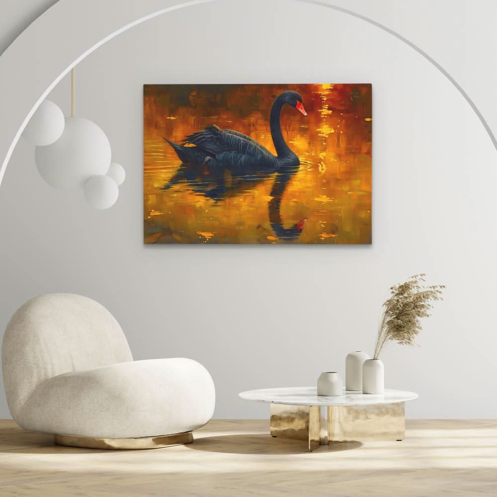 Graceful Reflection - Wall Art in Black Frame
