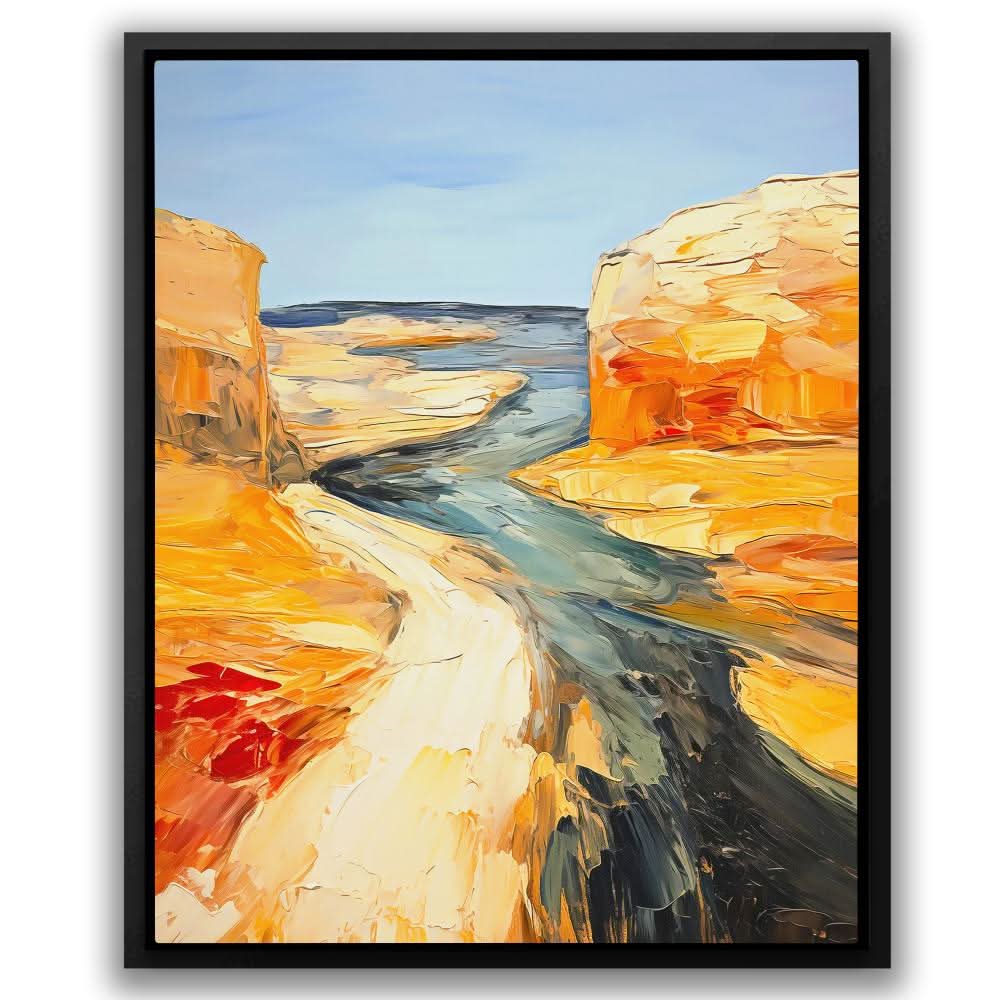 Grand Canyon River - Large Abstract Canvas Print