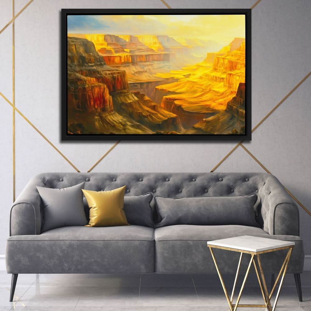 Grand Canyon Sunset - Mountain Wall Art in Black Frame