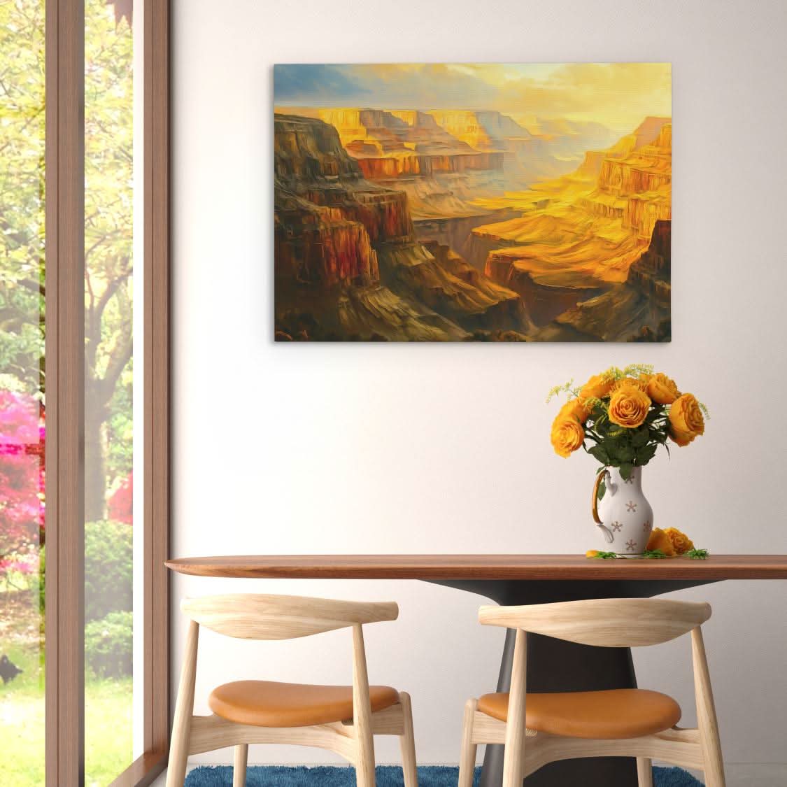 Grand Canyon Sunset - Brown Canvas Wall Art