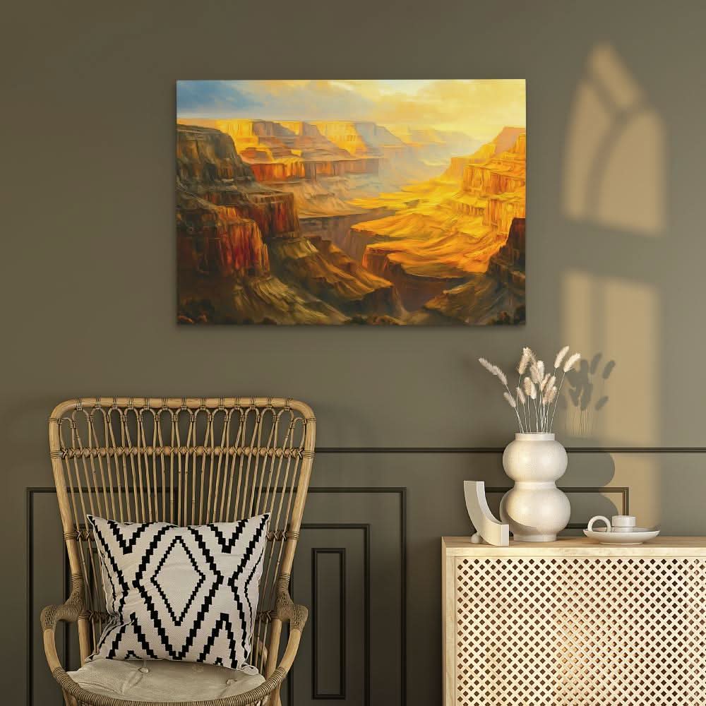 Grand Canyon Sunset - Brown Mountain Canvas Print