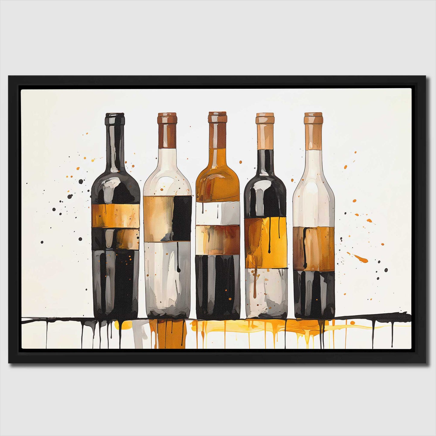 Grape Palette - Cocktail Wall Art in Black Frame