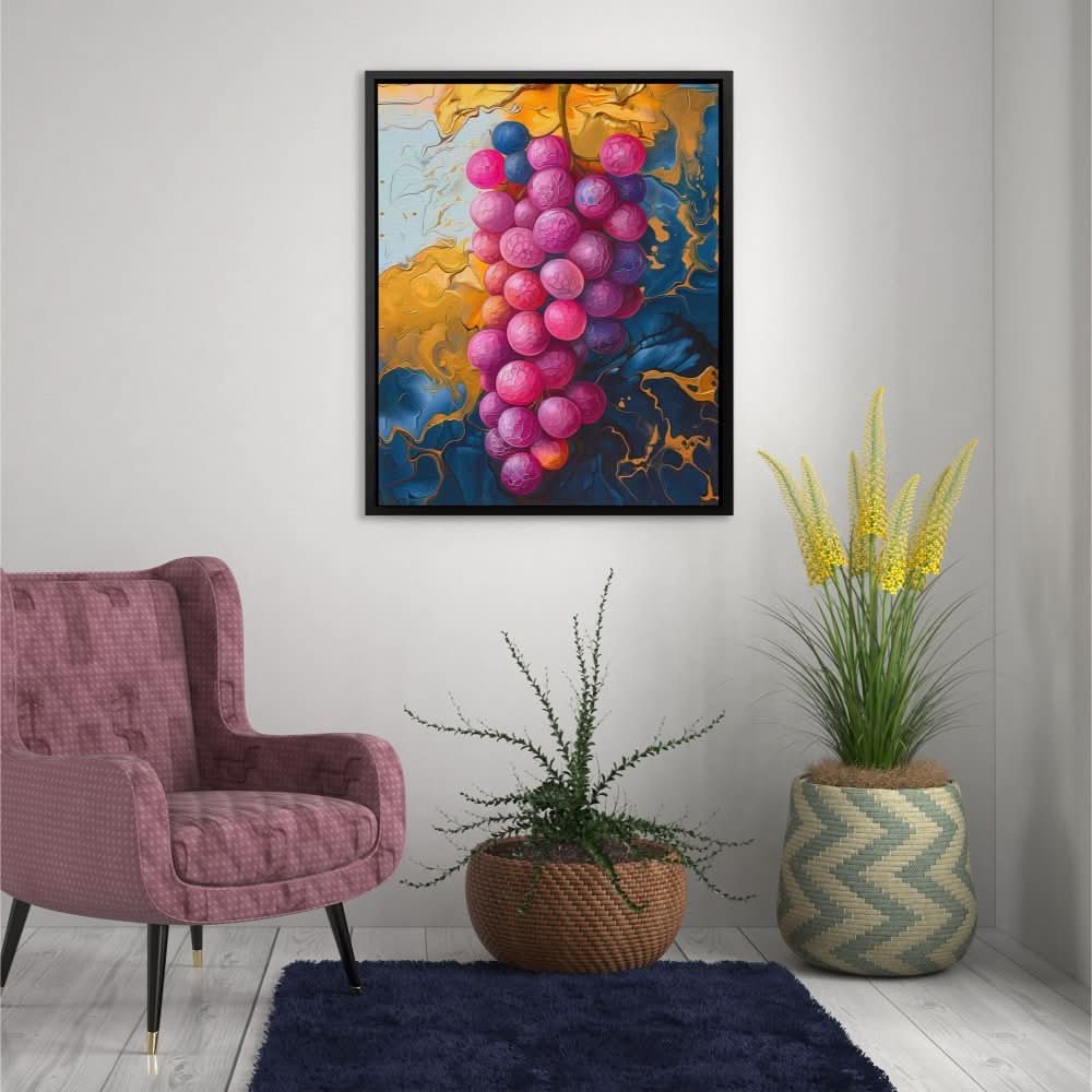 Grapes of Beauty - Colorful Wall Art for Kitchen