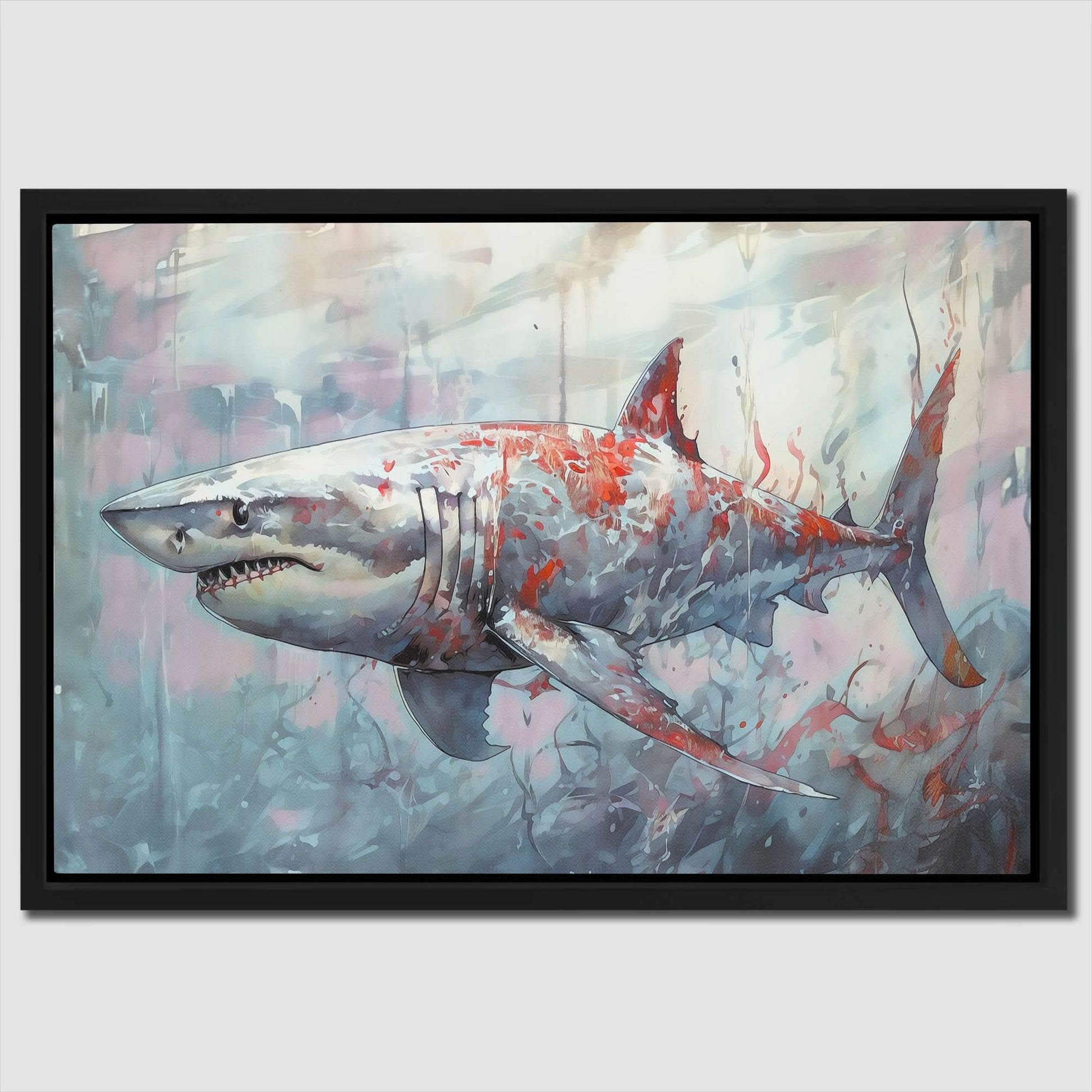 Great White Depths - Wall Art Print