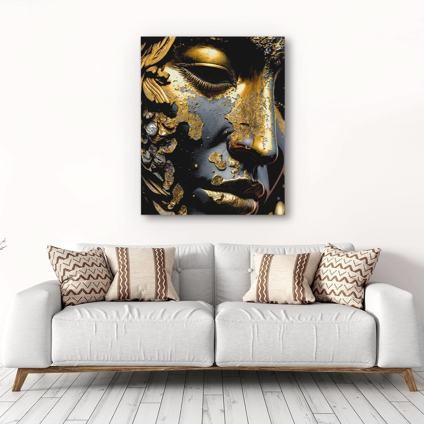 Greek Goddess - Black God Canvas Print