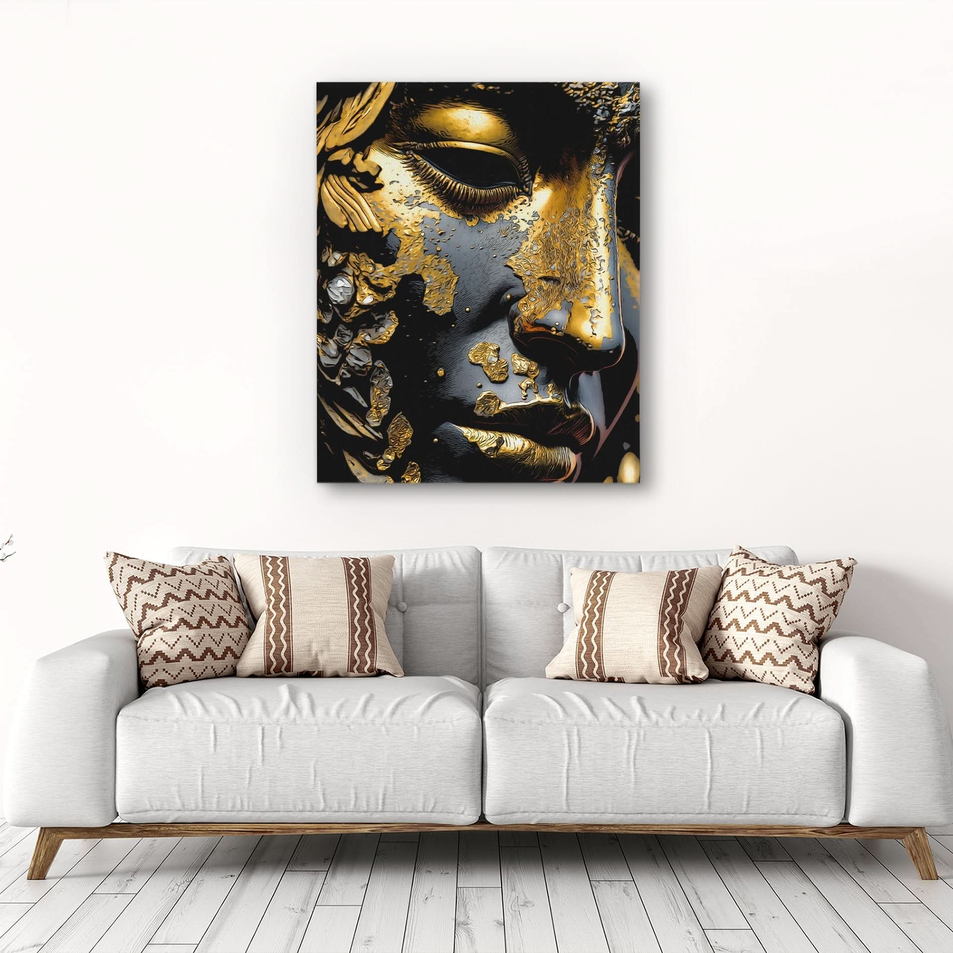 Greek Goddess - Black God Canvas Print