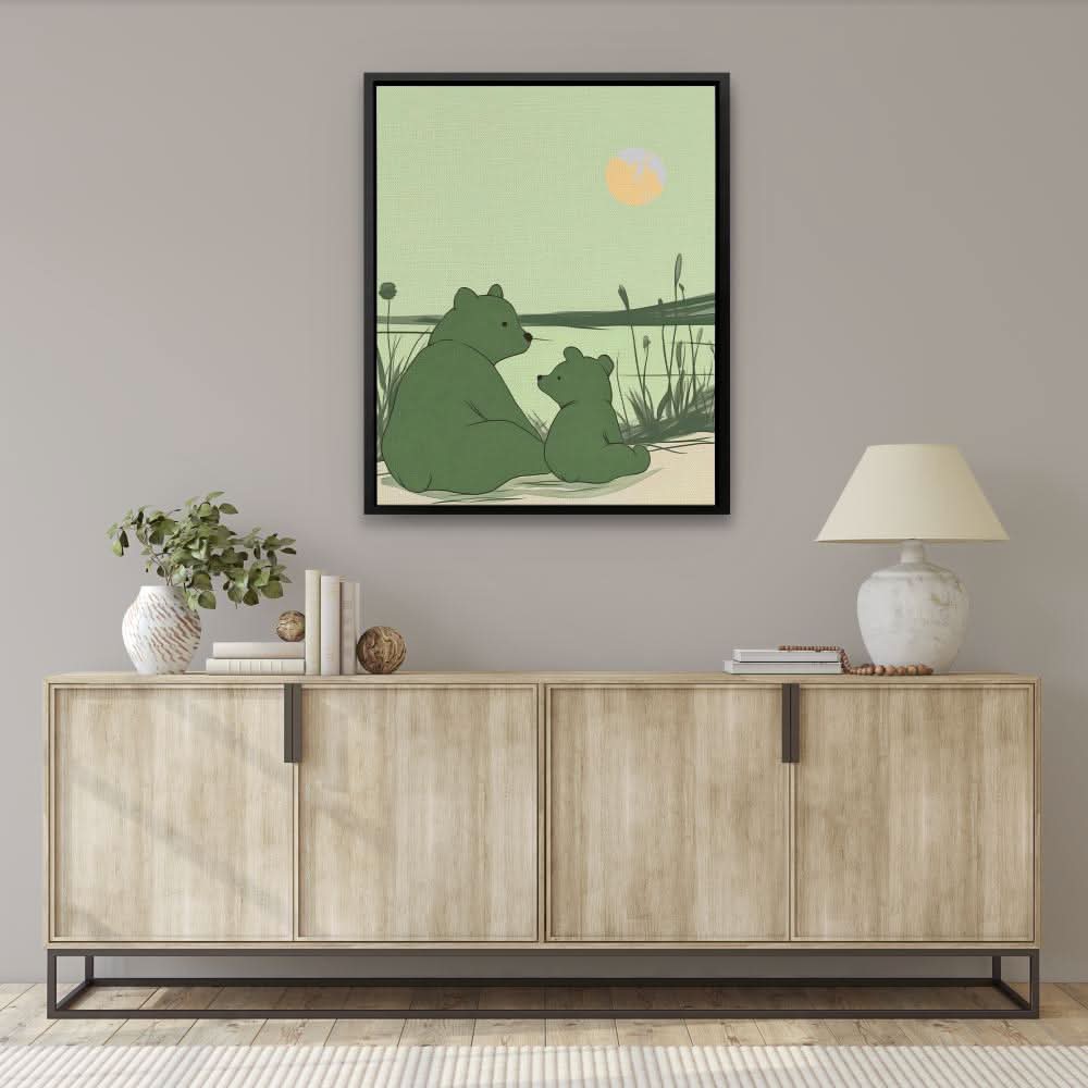 Green Bears - Green Bear Canvas Print