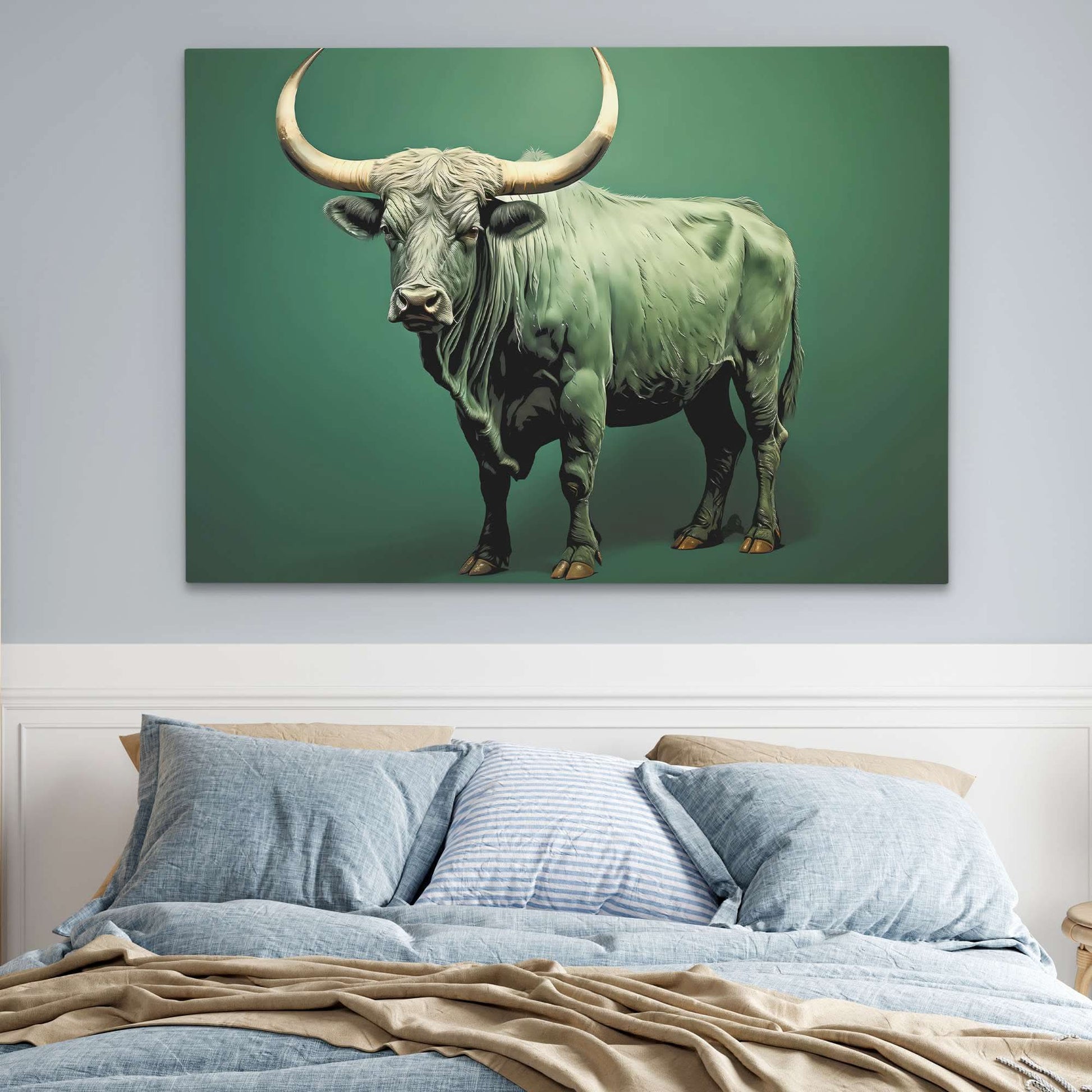 Green Ox - Large Canvas Print