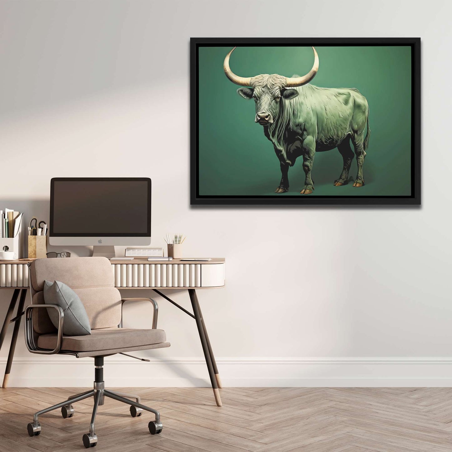 Green Ox - Green Wall Art