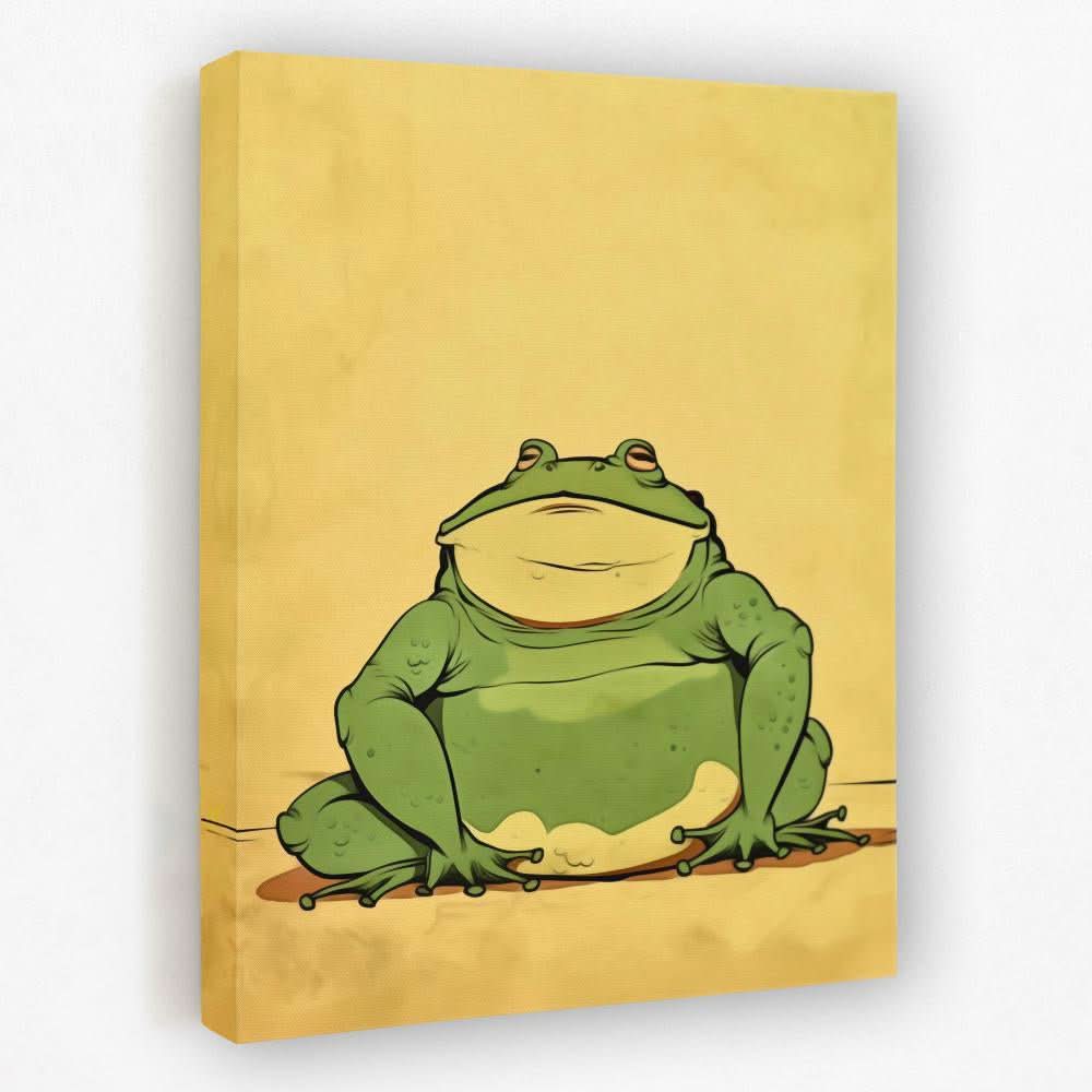 Green Ponderer - Animals Canvas Wall Art