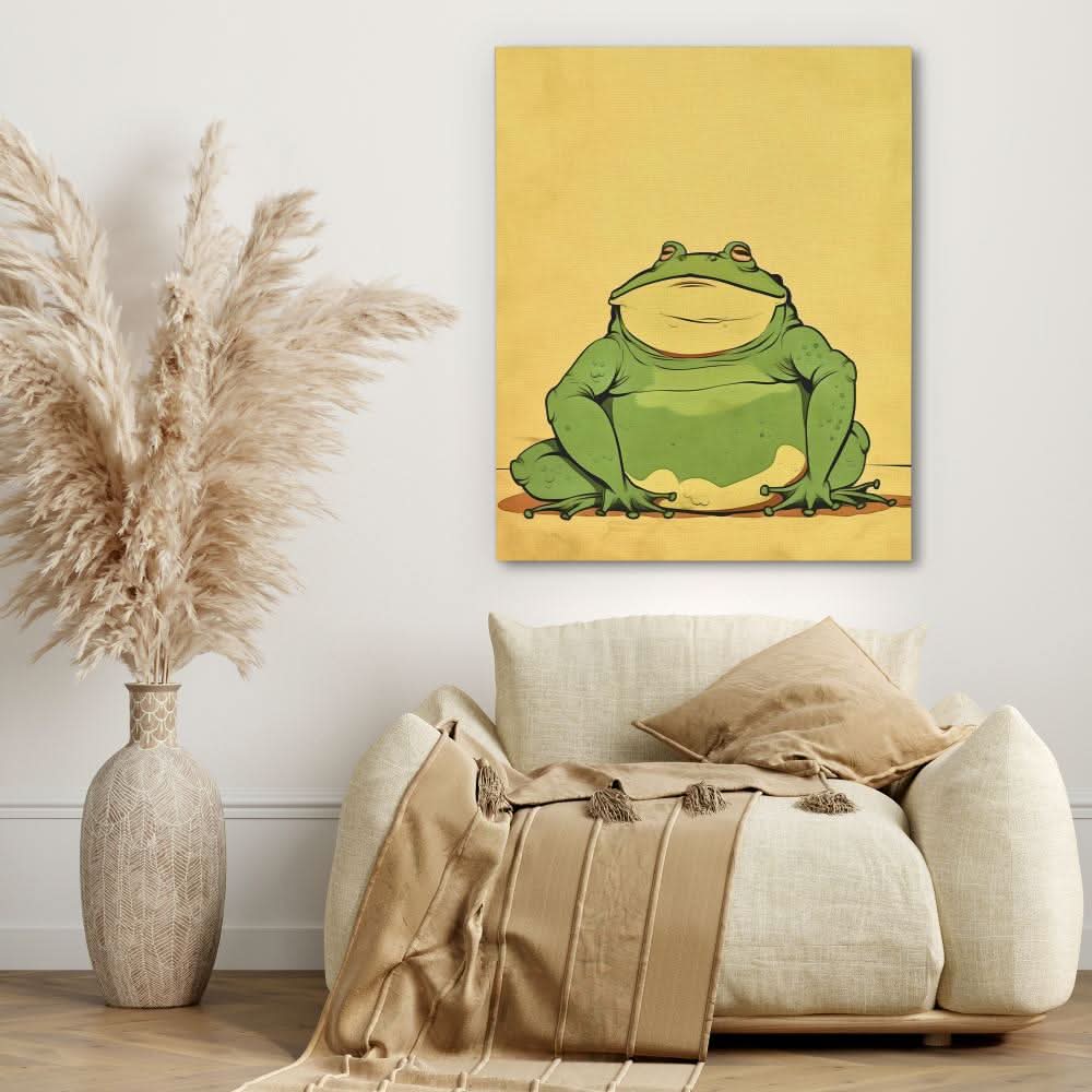 Green Ponderer - Large Contemporary Canvas Print