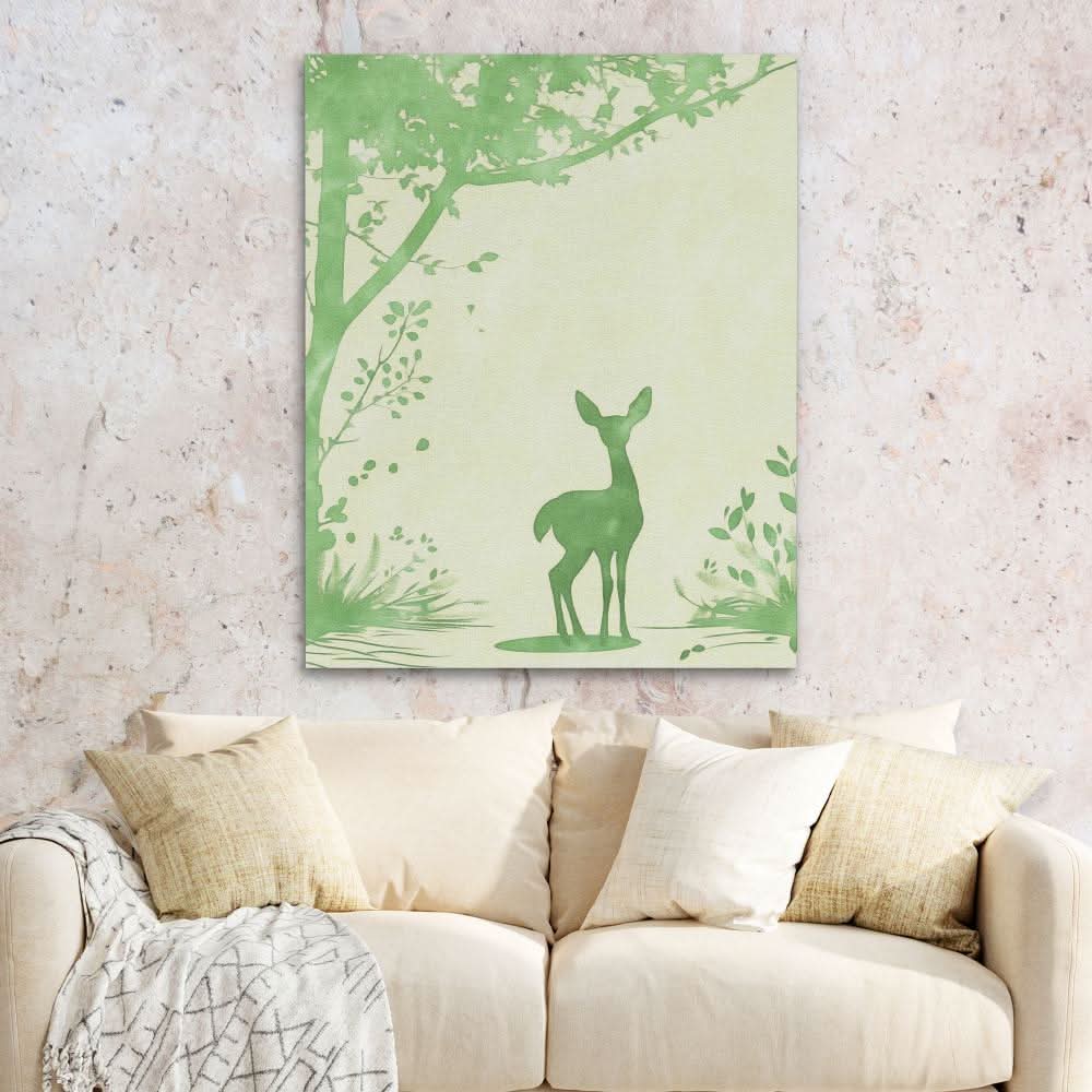 Green Prairie - Large Abstract Canvas Print