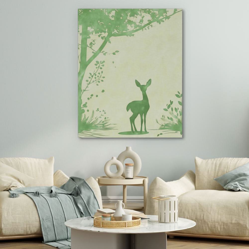 Green Prairie - Maximalist Green Canvas Wall Art