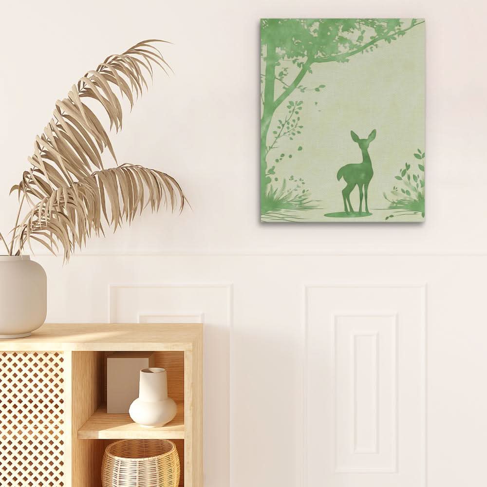 Green Prairie - Earth Tones Nature Canvas Print