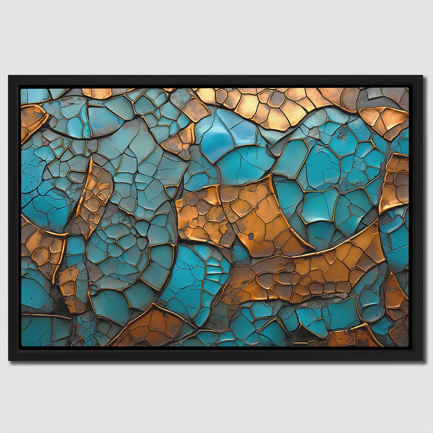 Green Savannah - Abstract Gold Canvas Wall Art