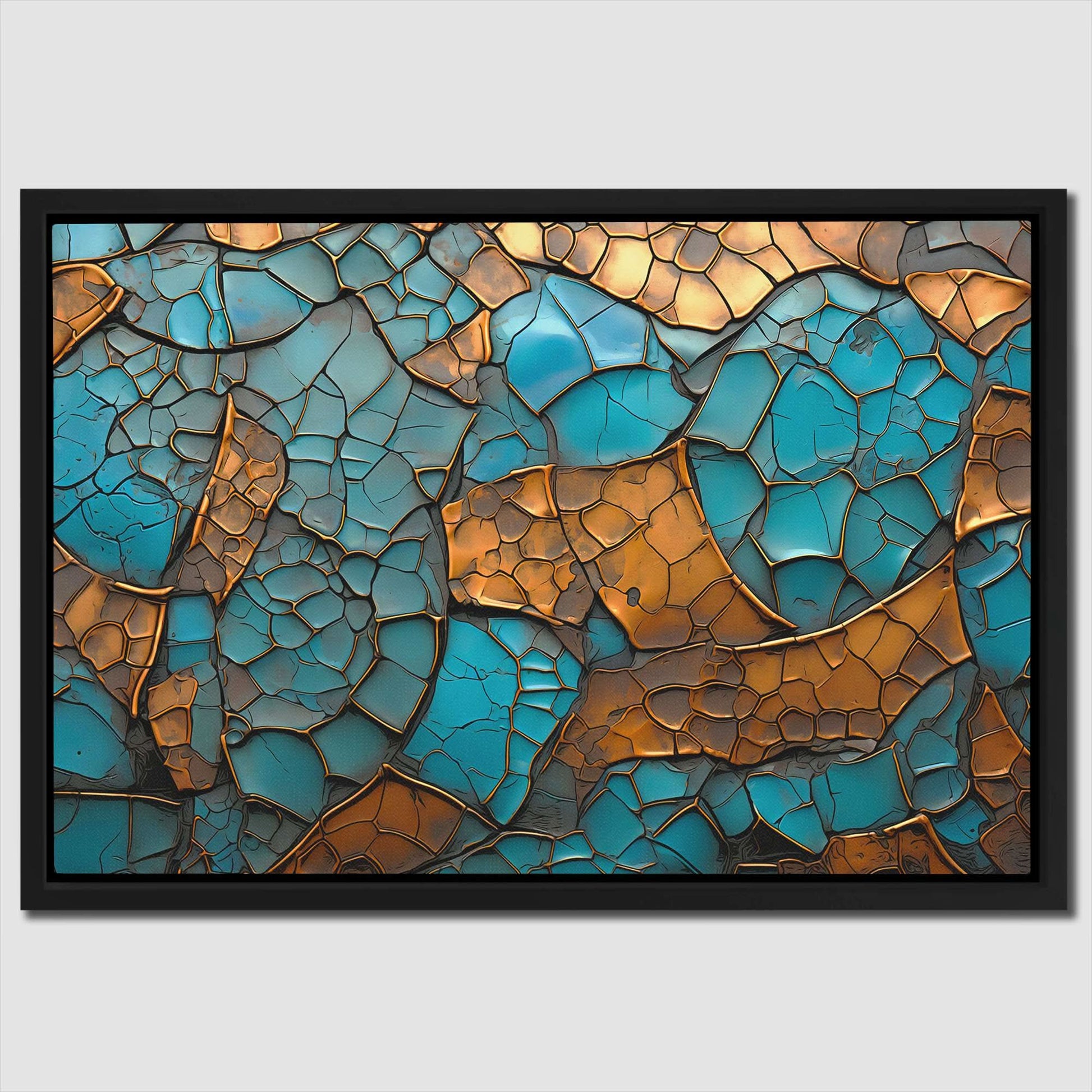 Green Savannah - Abstract Gold Canvas Wall Art