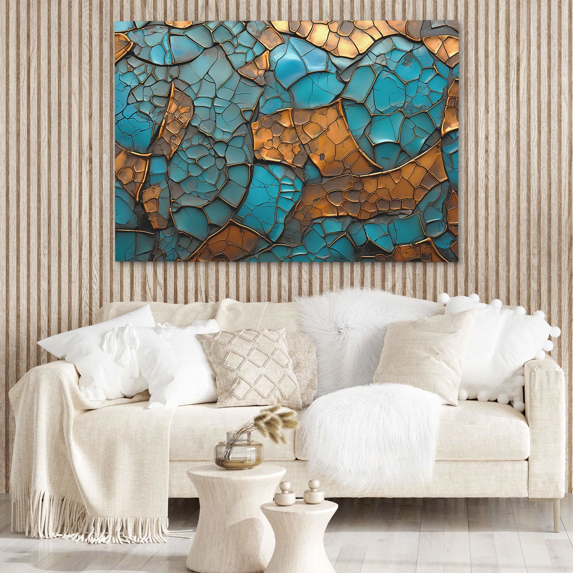 Green Savannah - Large Abstract Canvas Print