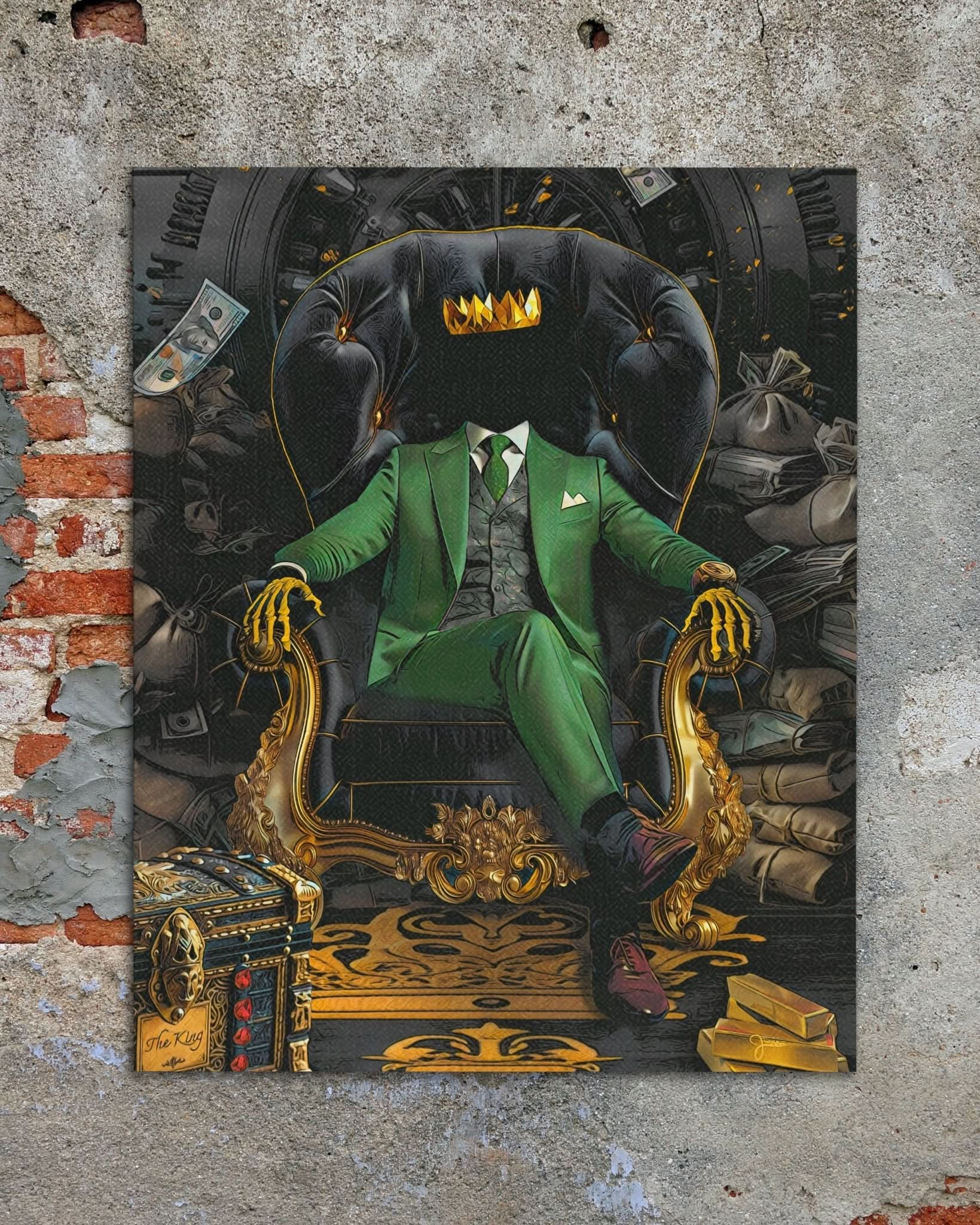 Green Vault King - Large Gothic Canvas Print