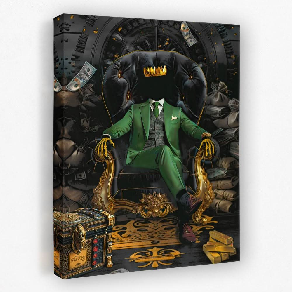 Green Vault King - Crown Canvas Wall Art