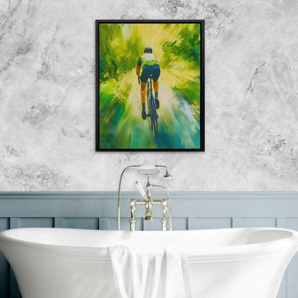 Green Velocity - Blue Gym Canvas Print