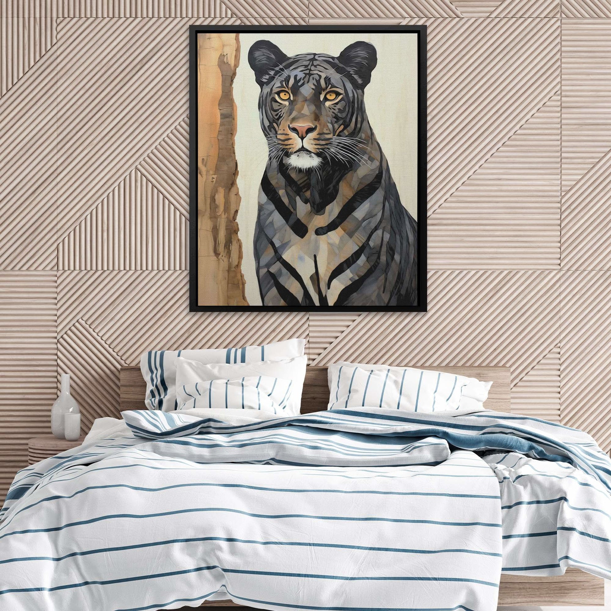 Grey Tiger - Large Canvas Print