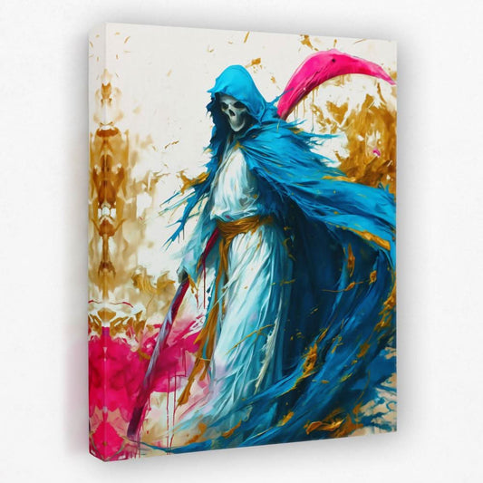 Grim Reaper's Vivid Dance - Grim Reaper Canvas Wall Art