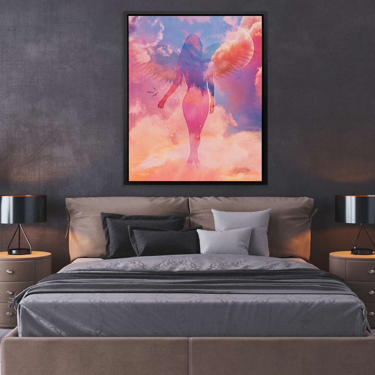 Guardian Angel - Pink Wall Art