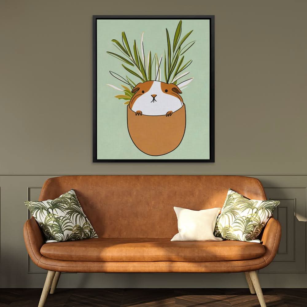 Guinea Pig in a Cup - Large Contemporary Canvas Print