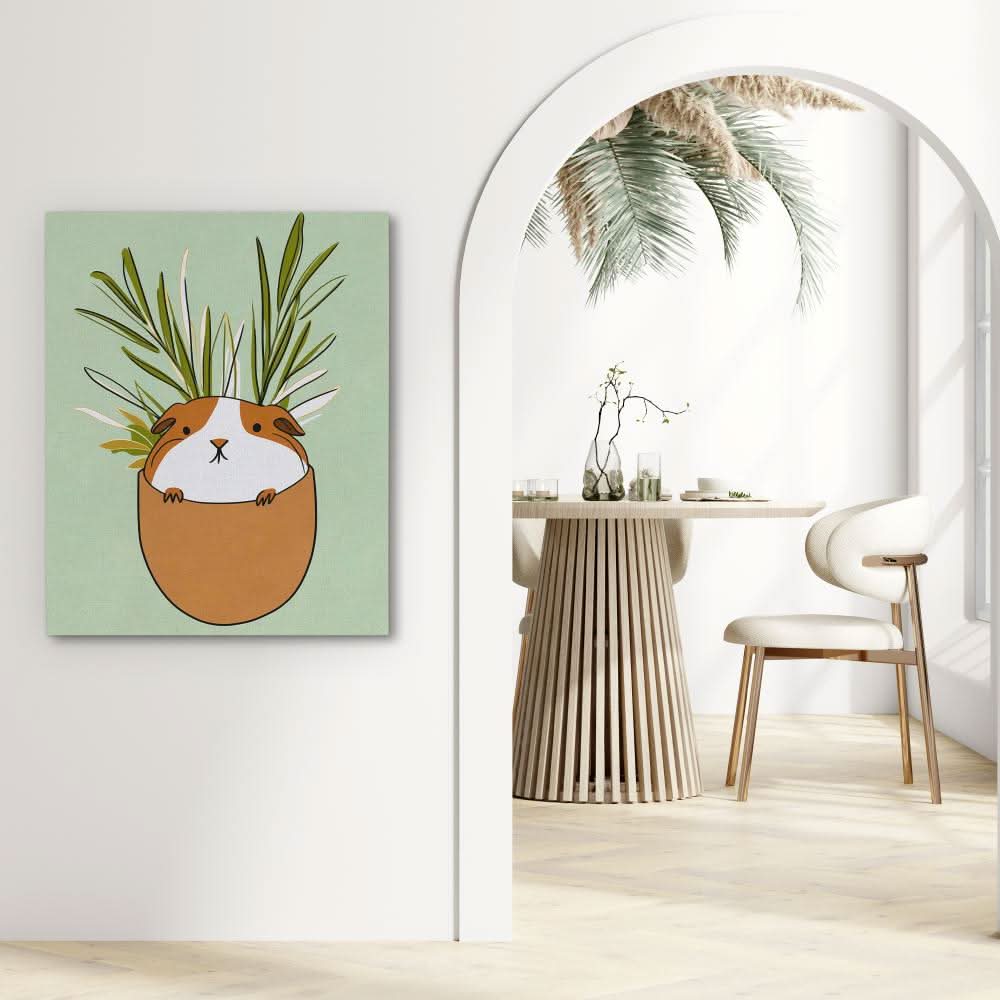 Guinea Pig in a Cup - Animals Art for Bedroom