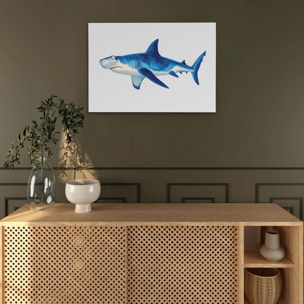 Hammerhead Shark - Wall Art in Black Frame