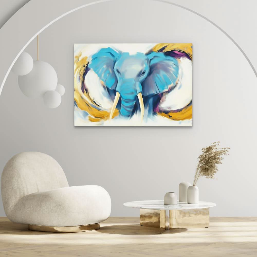 Happy Elephant - Animals Art for Creative Studio