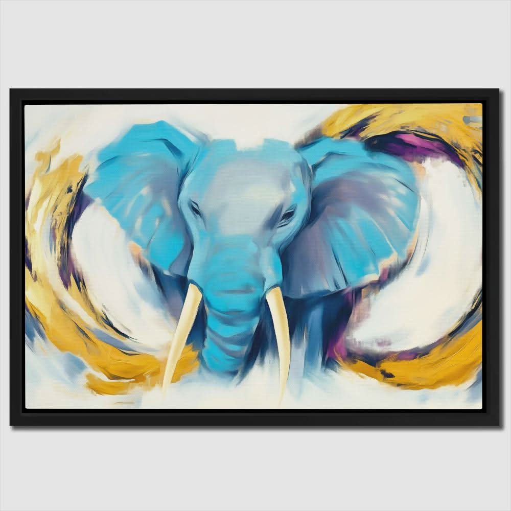 Happy Elephant - Large Canvas Print