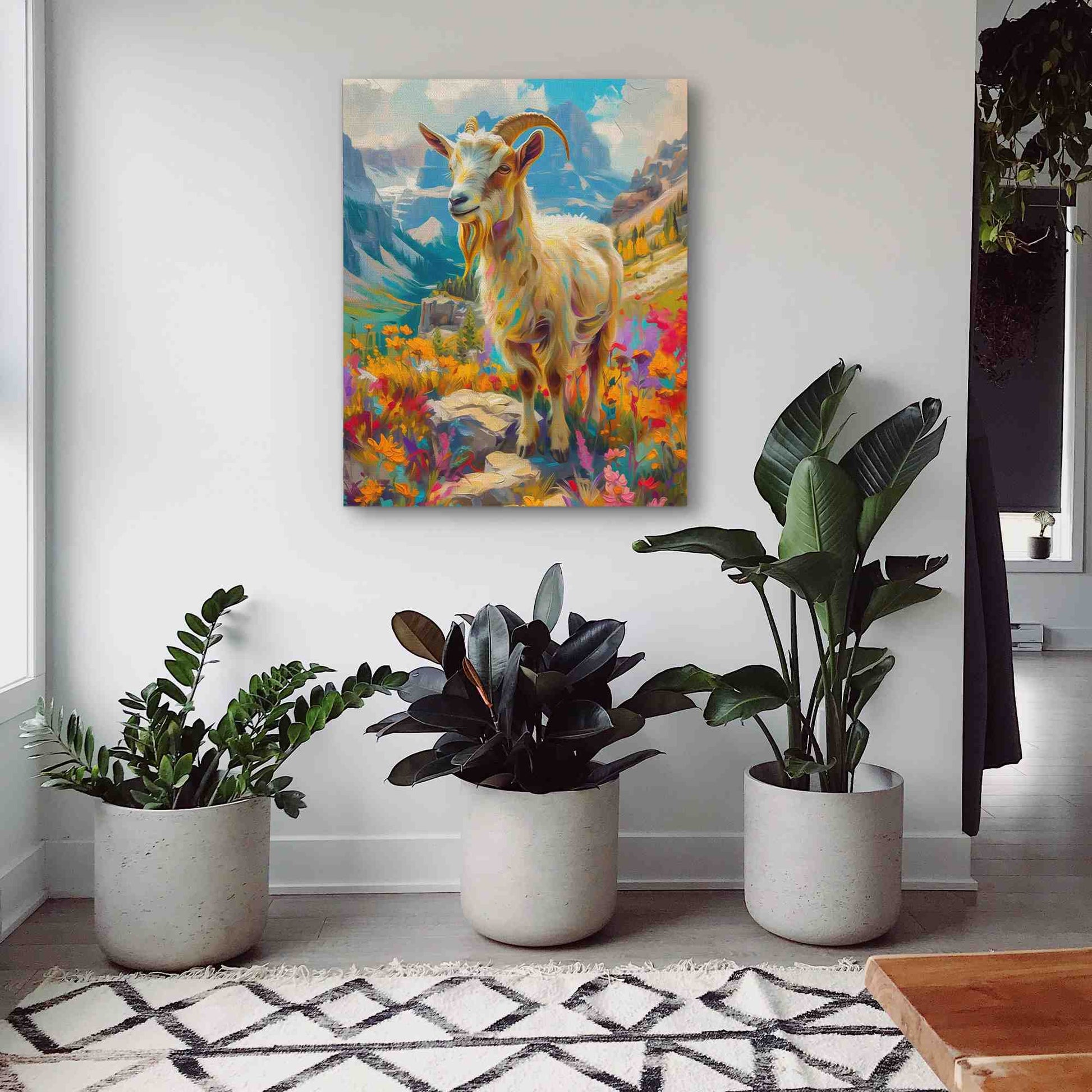 Happy Mountain Goat - Animals Art