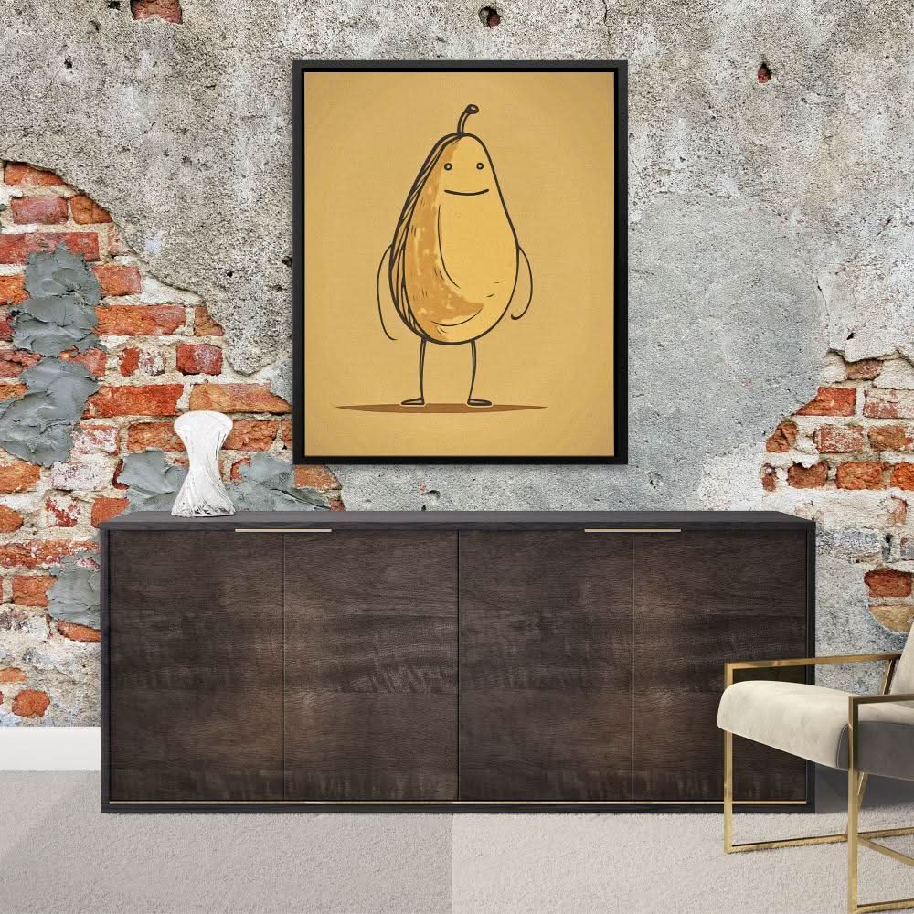 Happy Pear - Beige Wall Art for Kids Room