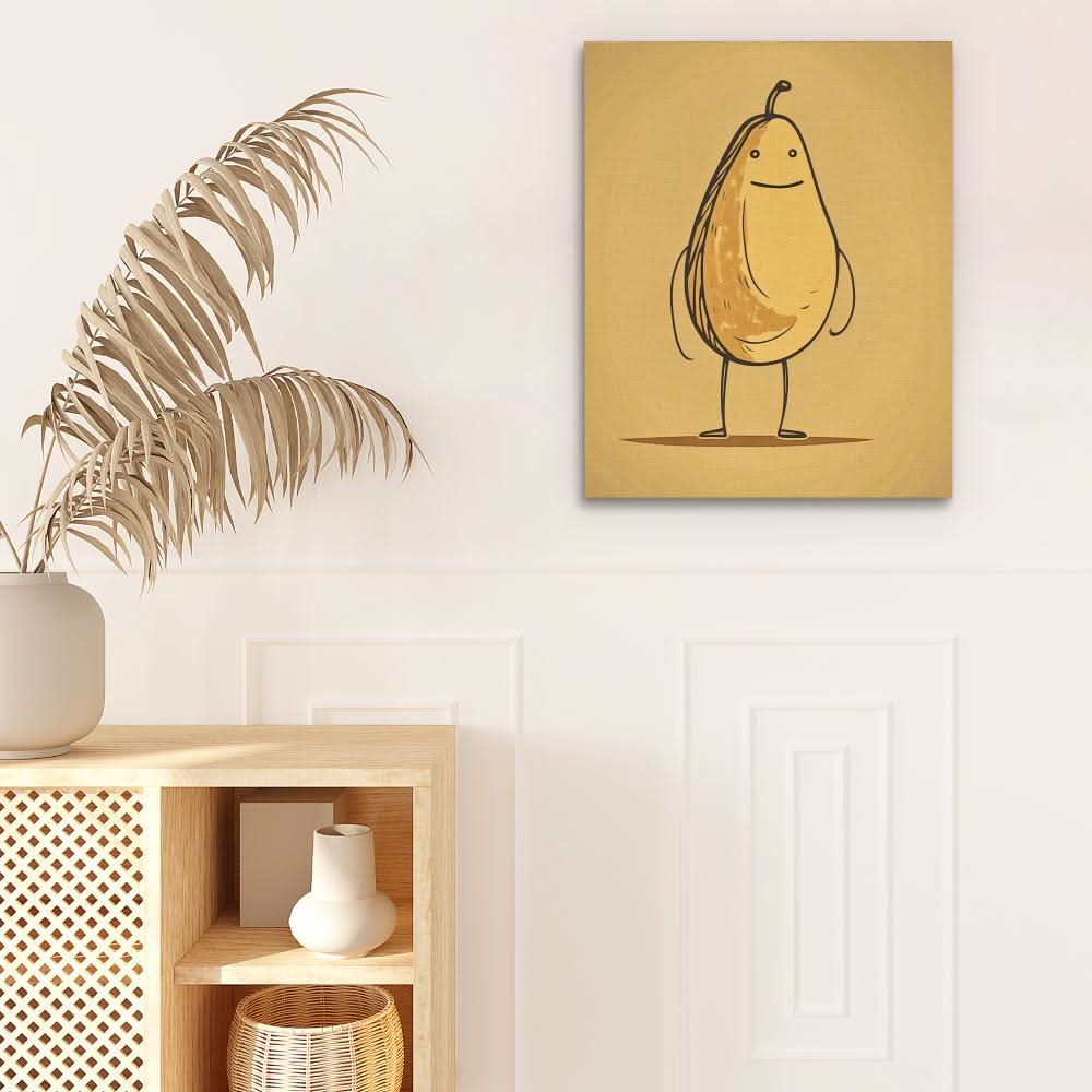 Happy Pear - Cute Art for Dining Room