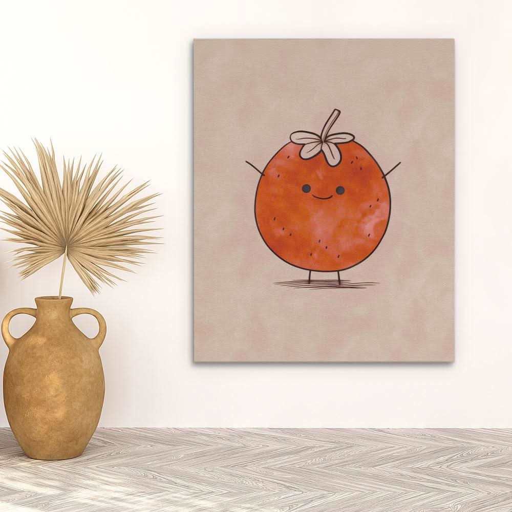 Happy Tomato - Cute Art for Dining Room