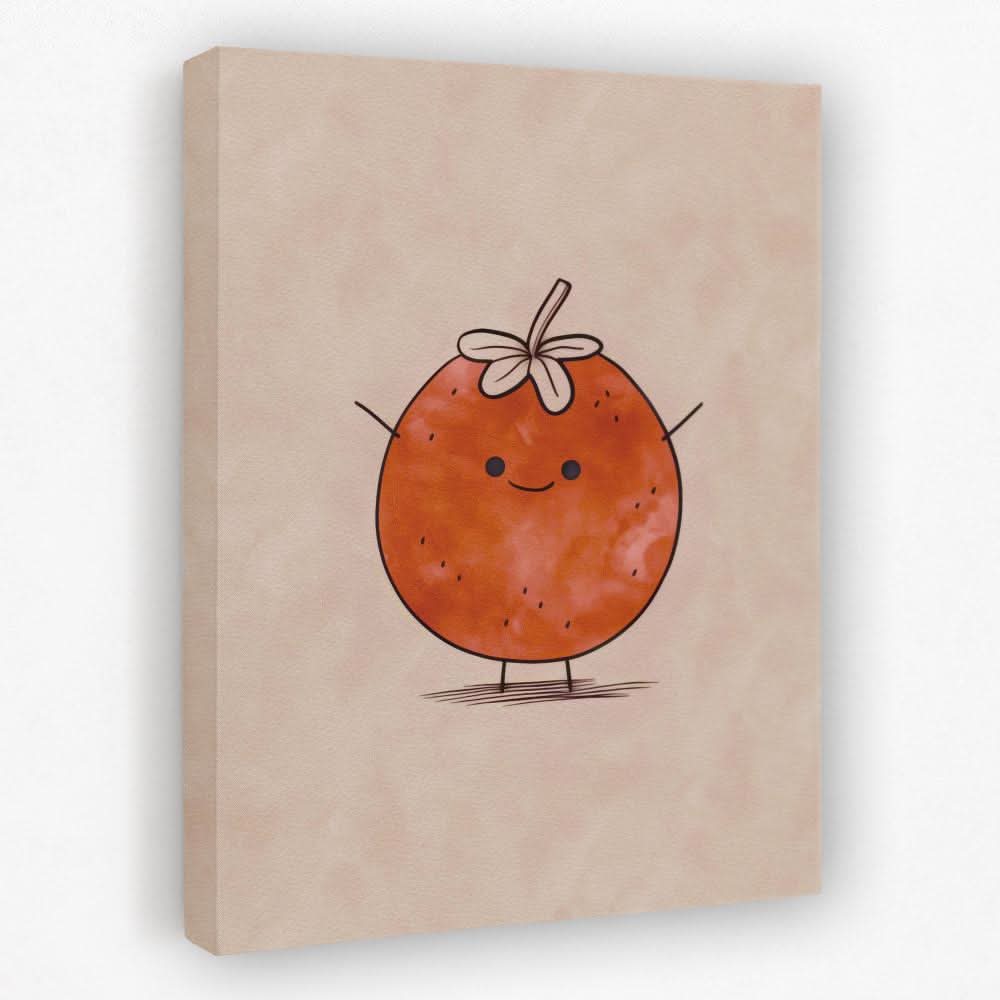 Happy Tomato - Cute Canvas Wall Art