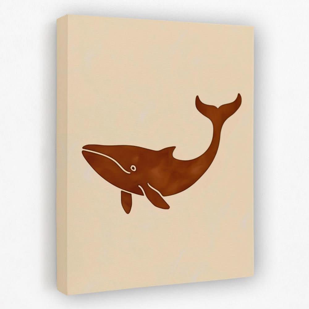 Happy Whale - Animals Canvas Wall Art
