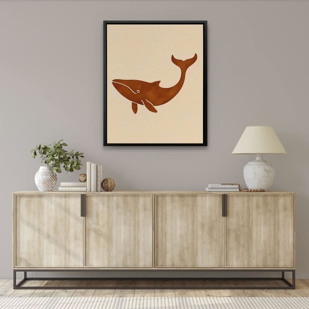 Happy Whale - Large Contemporary Canvas Print