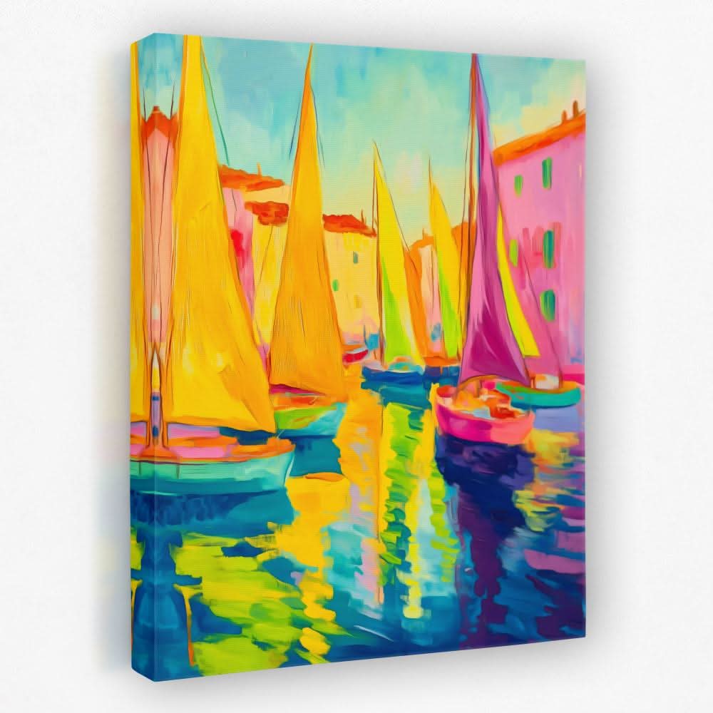 Harbor Kaleidoscope - Beach House Canvas Wall Art