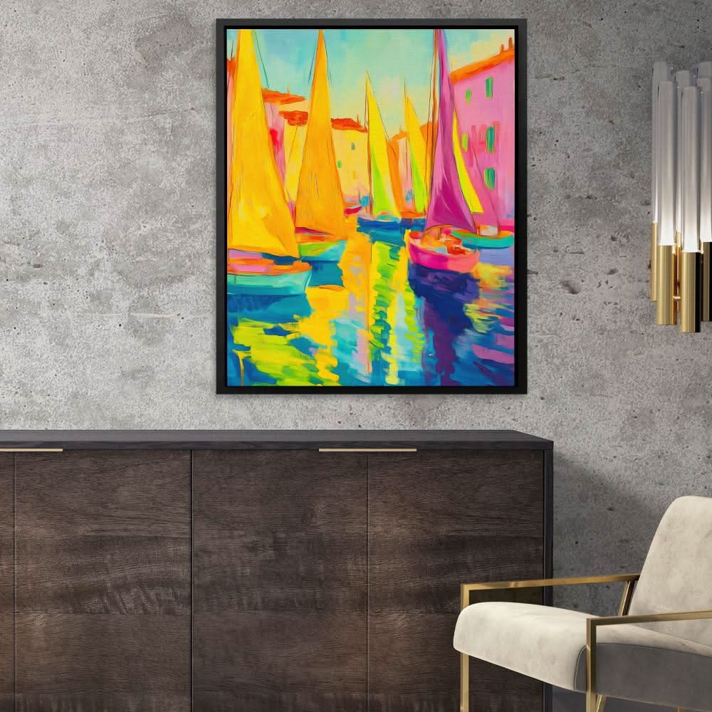 Harbor Kaleidoscope - Beach House Art for Art Studio