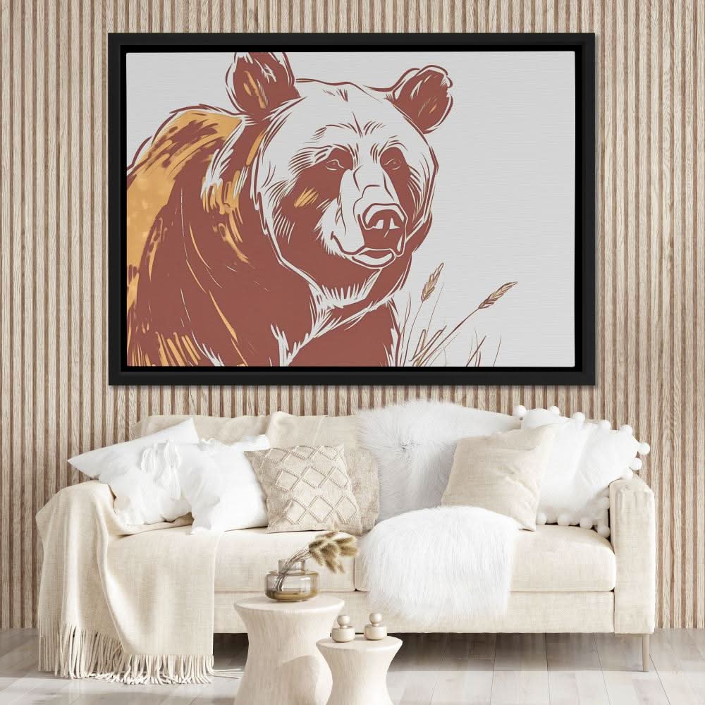Harmonious Bear - Large Canvas Print