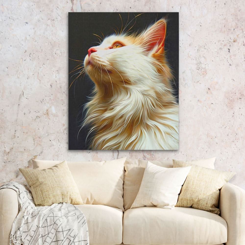 Harmonious Feline - Large Canvas Print