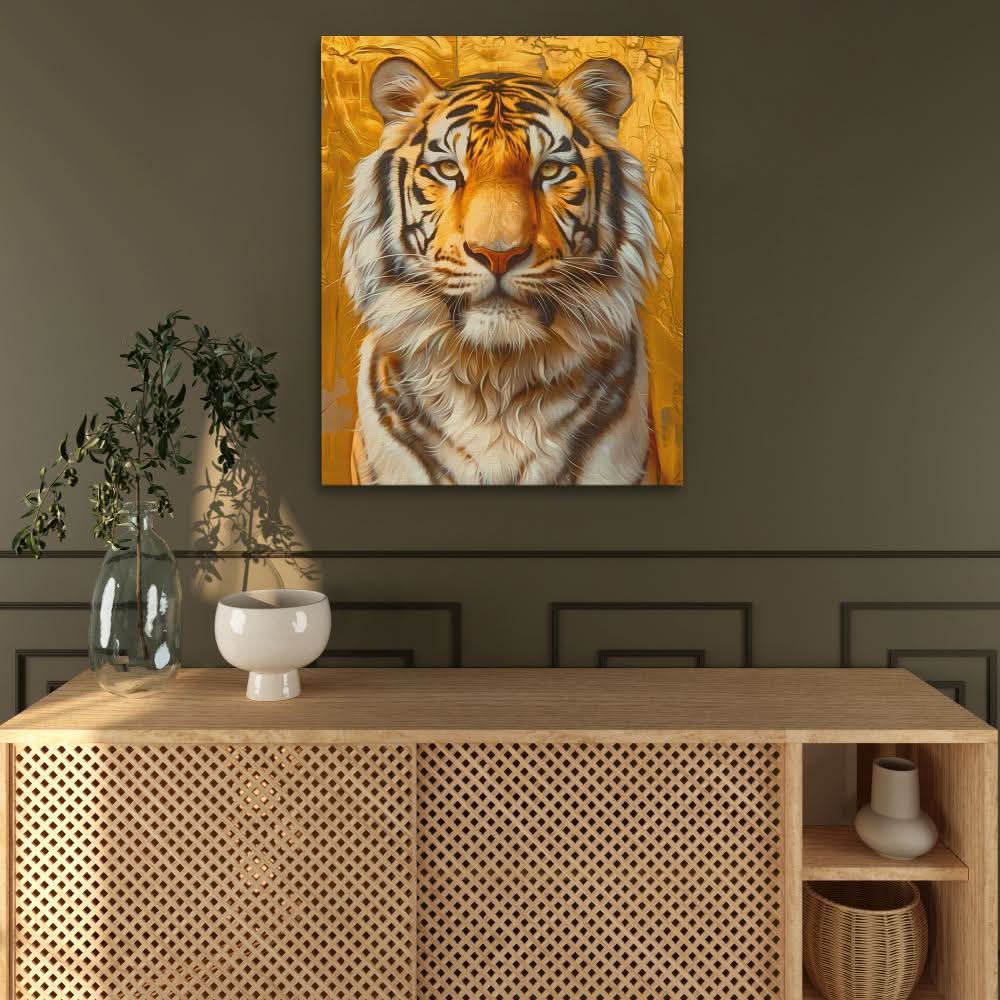Harmonious Tiger - Best Sellers Wall Art in Black Frame