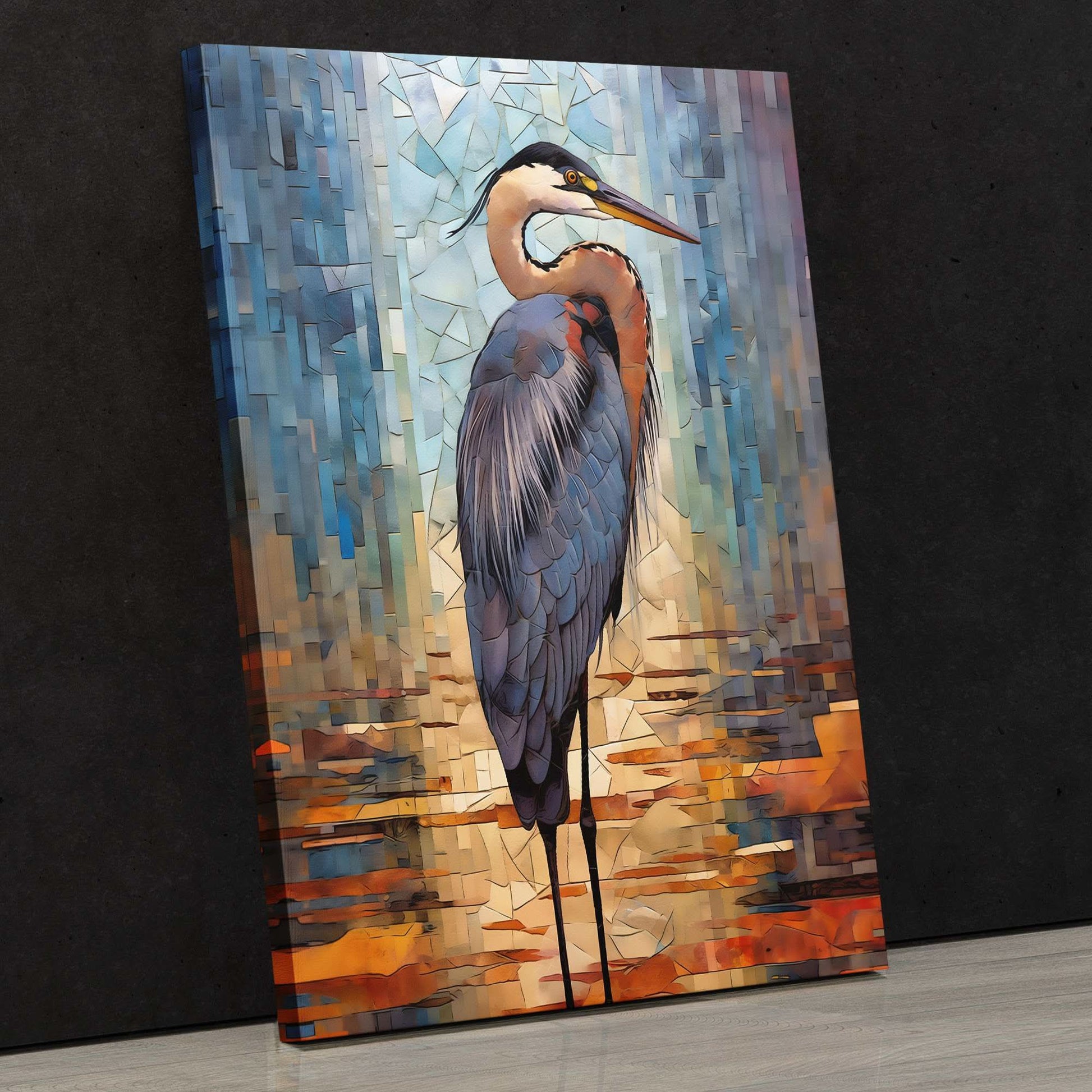 Harmony in Blue - Wall Art in Black Frame