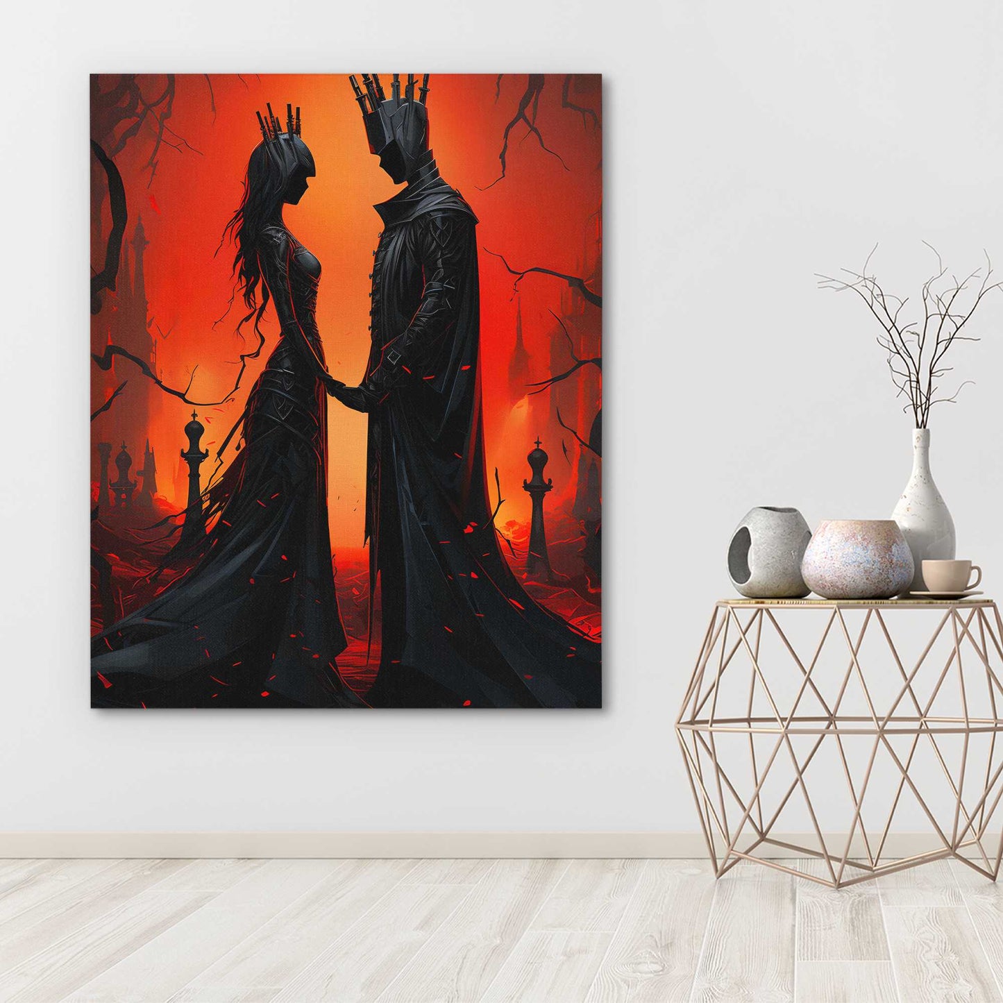 Haunting Dynasty - Gothic Black Canvas Wall Art
