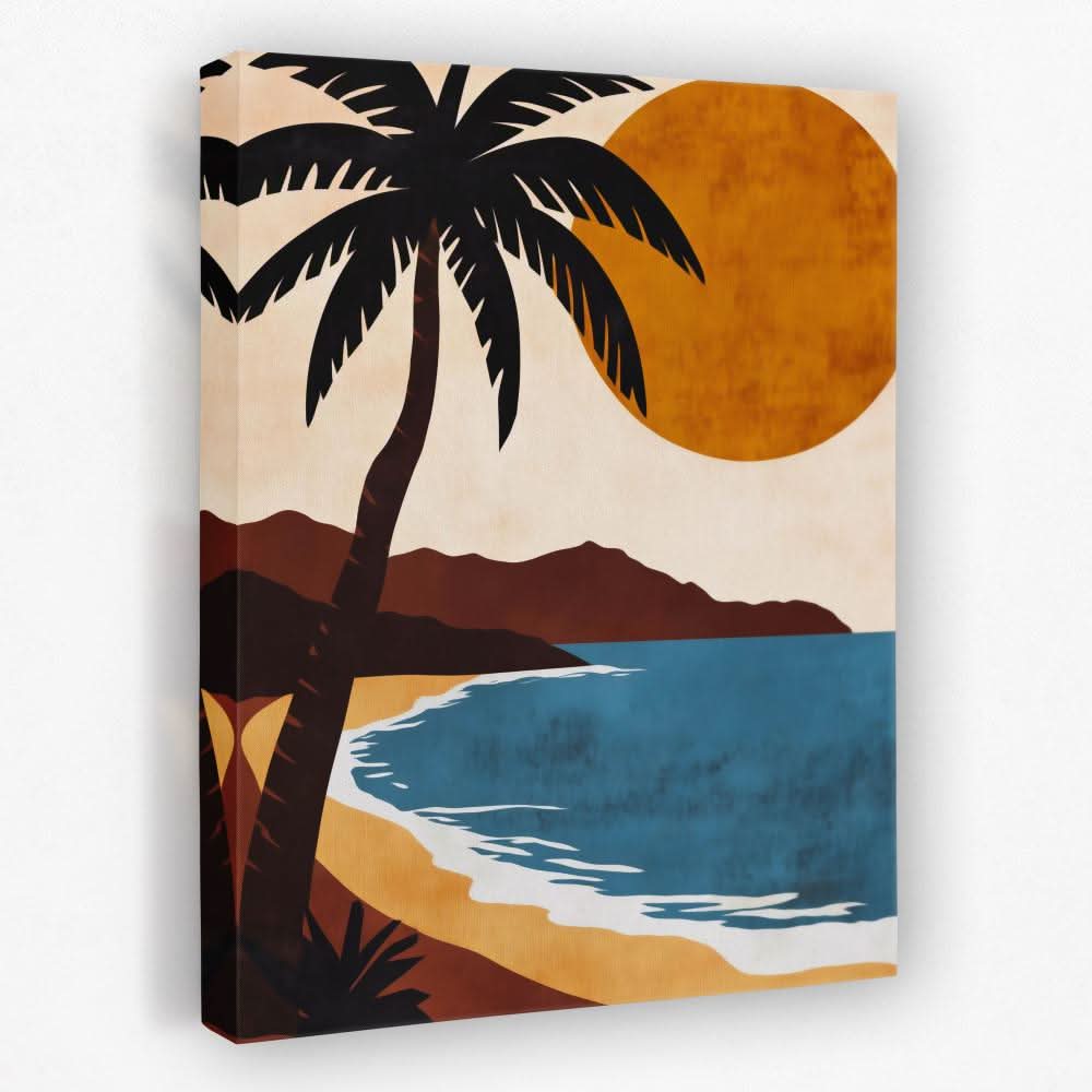 Hawaiian Beach Sunset - Beach Canvas Wall Art