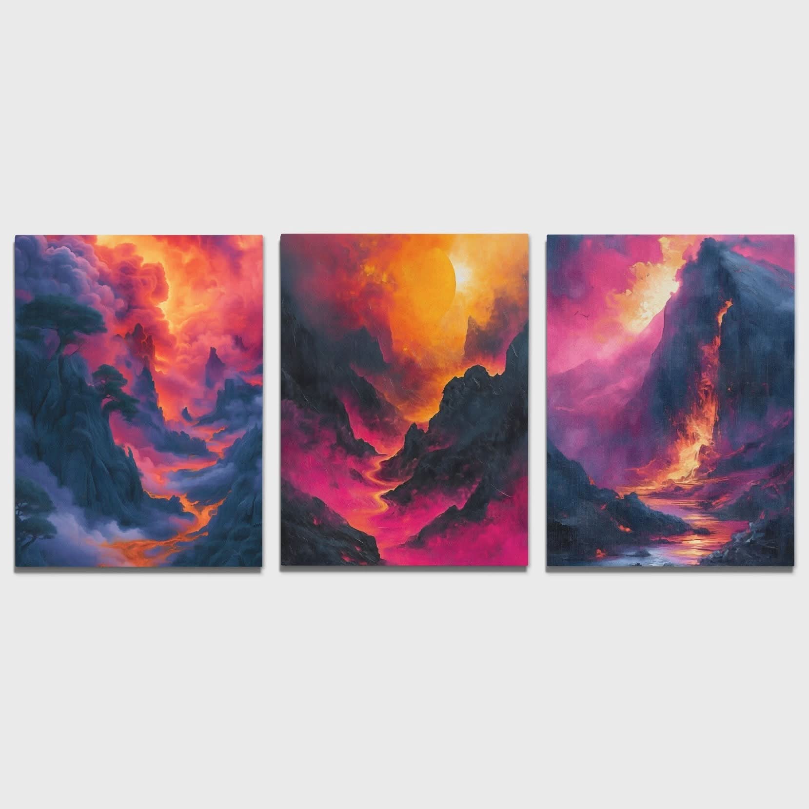 Hawaiian Volcano Eruptions - Hawaii Canvas Wall Art
