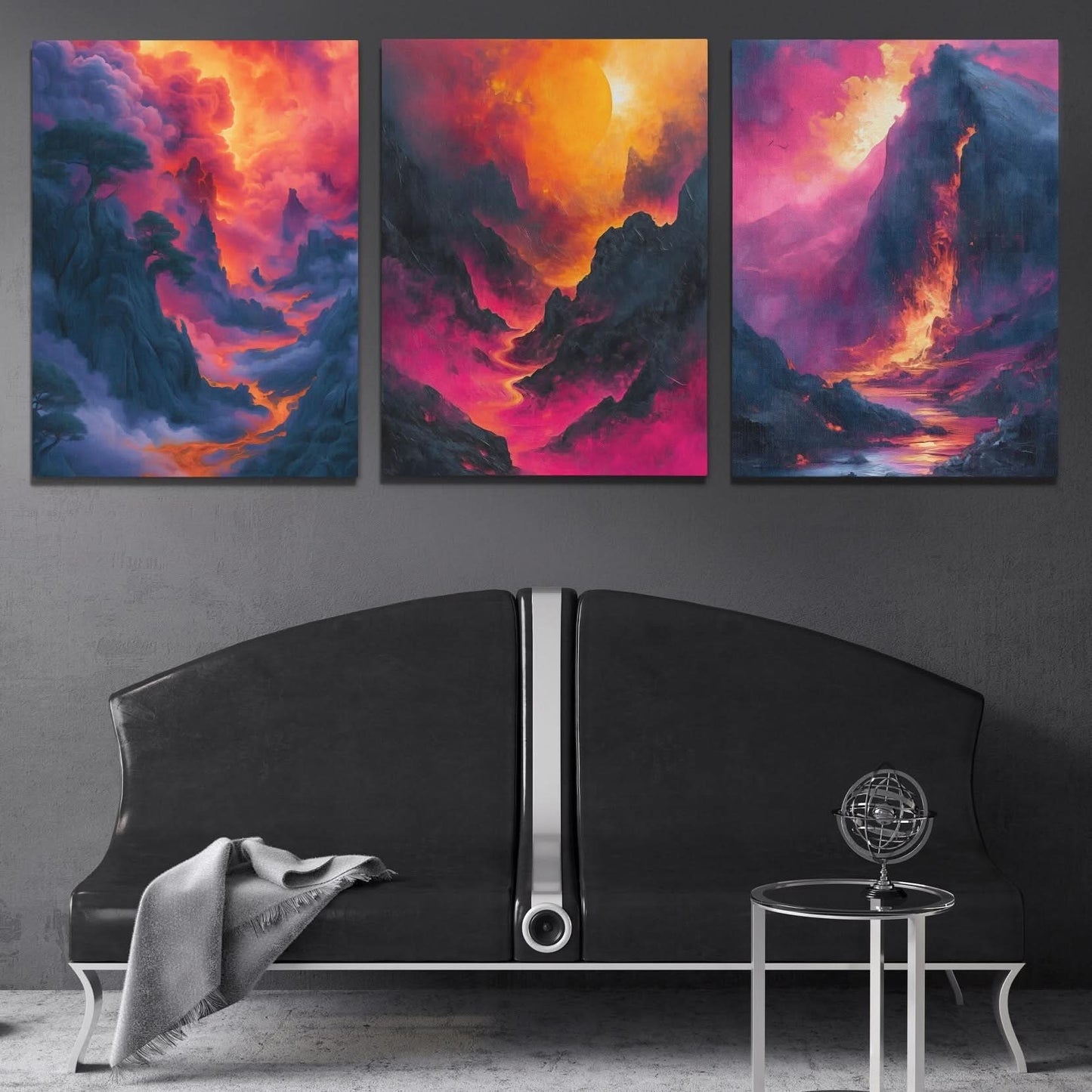 Hawaiian Volcano Eruptions - Large Abstract Canvas Print